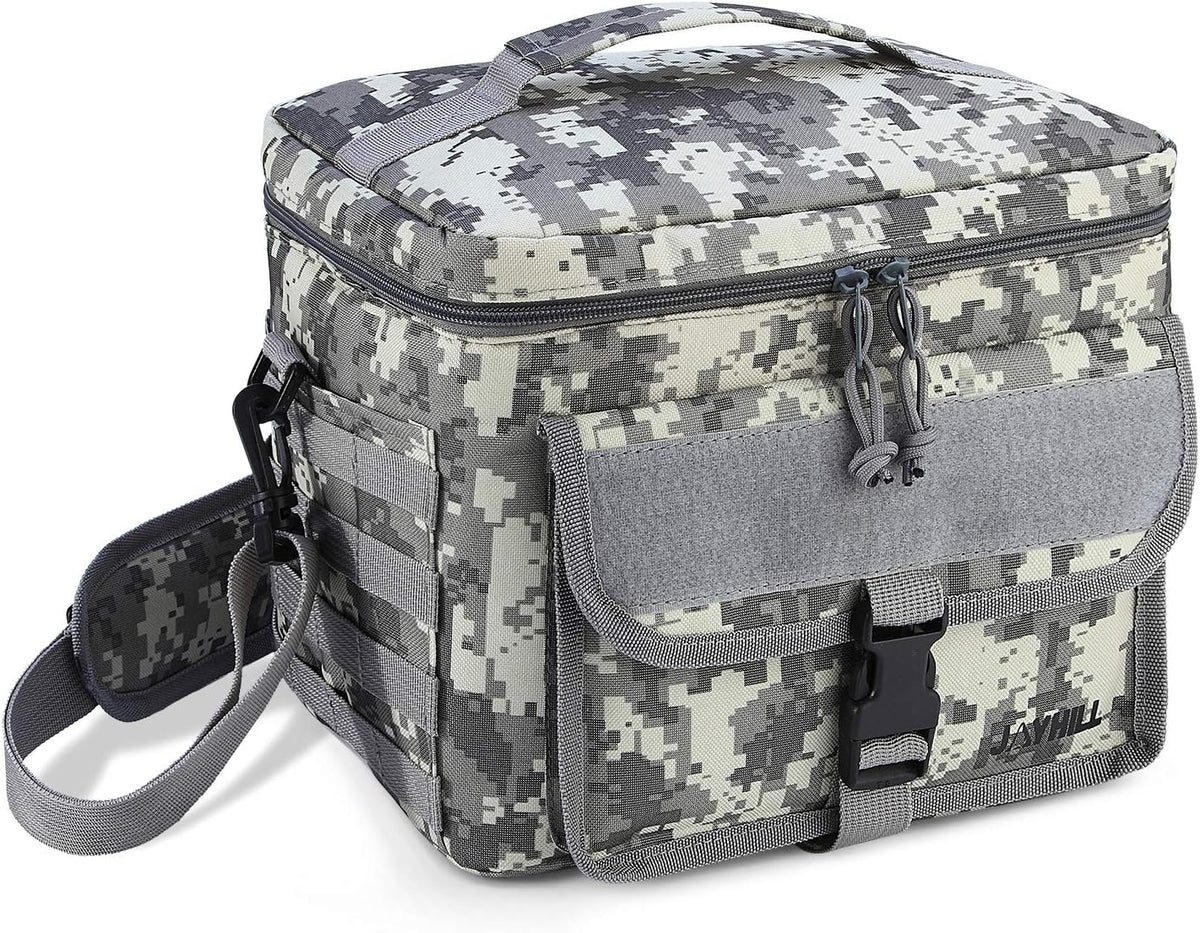 Black Insulated Tactical Lunch Bag with Shoulder Strap H127508