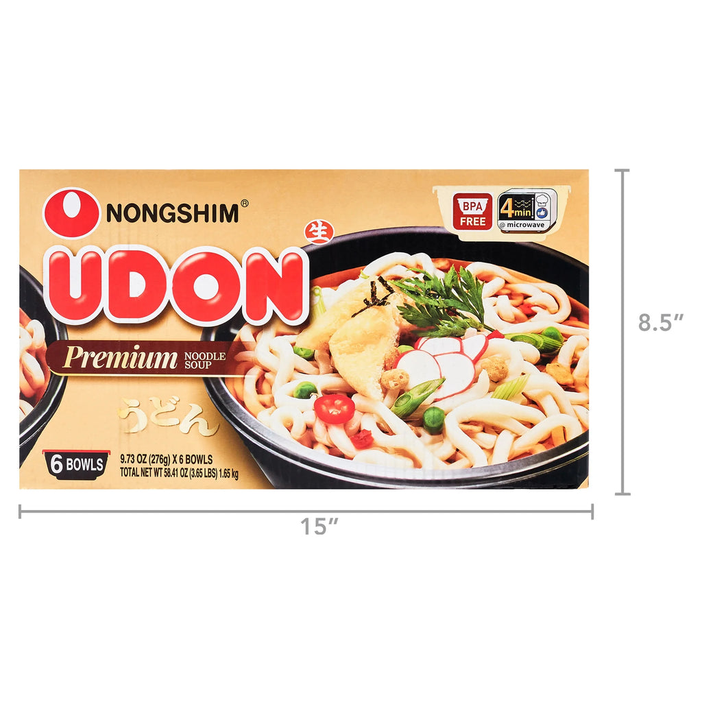 9.73oz X 6 Count Savory Soy Udon Noodle Soup Bowl D7927