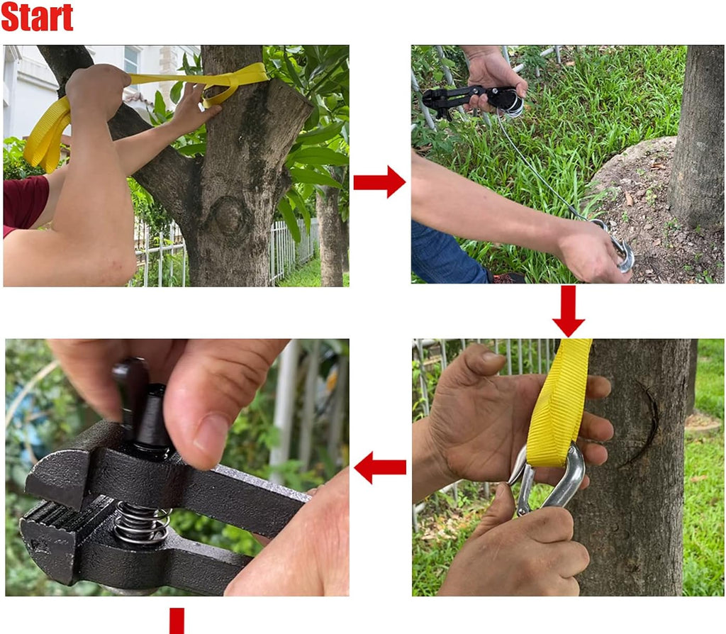 Zipline Tensioning Kit with Mini Ratchet, Cable Grip, Tree Sling, Pack of 2 L31765