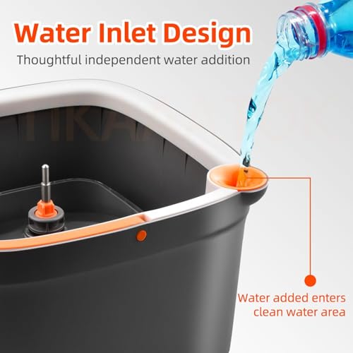 Spin Mop and Bucket Set with 2 Microfiber Mop Pads D206063