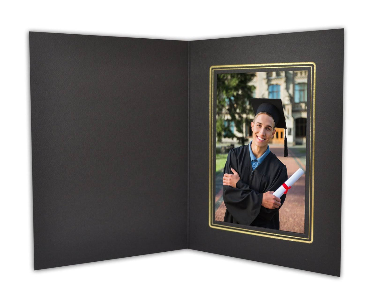 Cardboard Photo Folder for 4x6 Photo Pack of 100 Black E26008