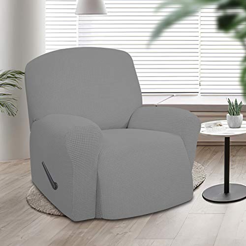 Oversize Recliner Stretch Sofa Slipcover 1 Piece Polyester Spandex Jacquard Fabric Natural I6867