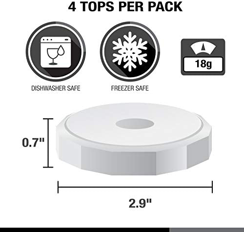 White Plastic Mason Jar Lids Q5520