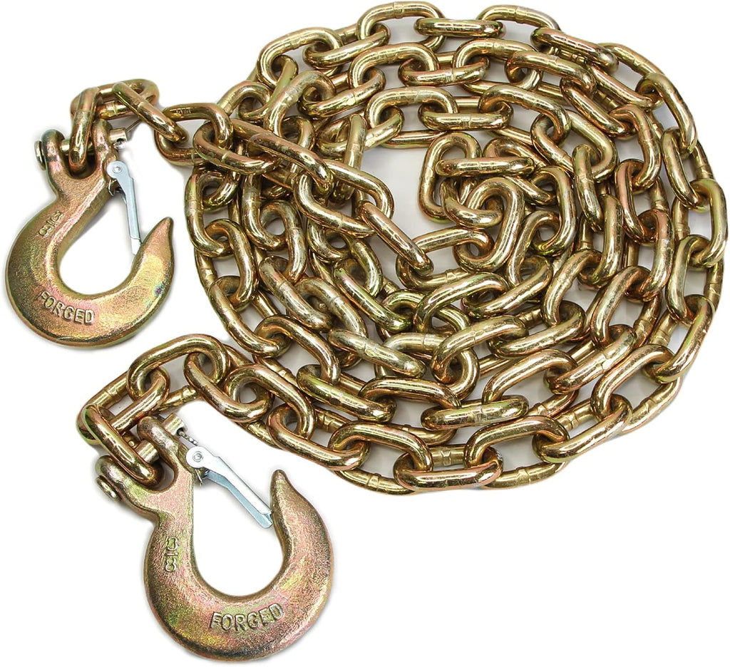 3/8" 10' Grade 70 Binder Chain with Grab and Sling Hooks, Pack of 2 A1593