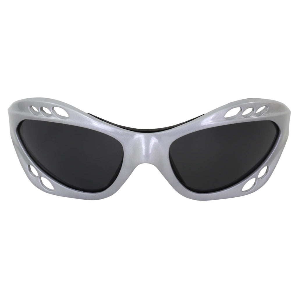 2 Pairs Padded Polarized Sunglasses w/Strap Silver w/Smoke Lens Black w/Pink Mirror Lens H29600