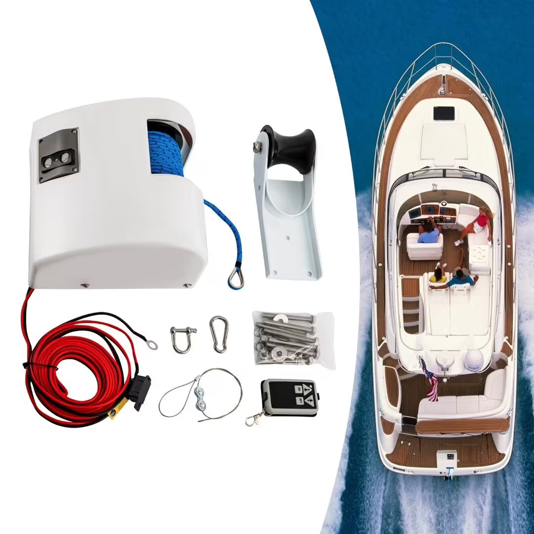 12V Saltwater Marine Windlass Winch with Wireless Remote Control D995