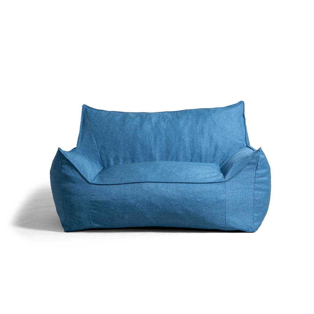 Pacific Blue Foam Filled Bean Bag Sofa with Removable Cover L366485
