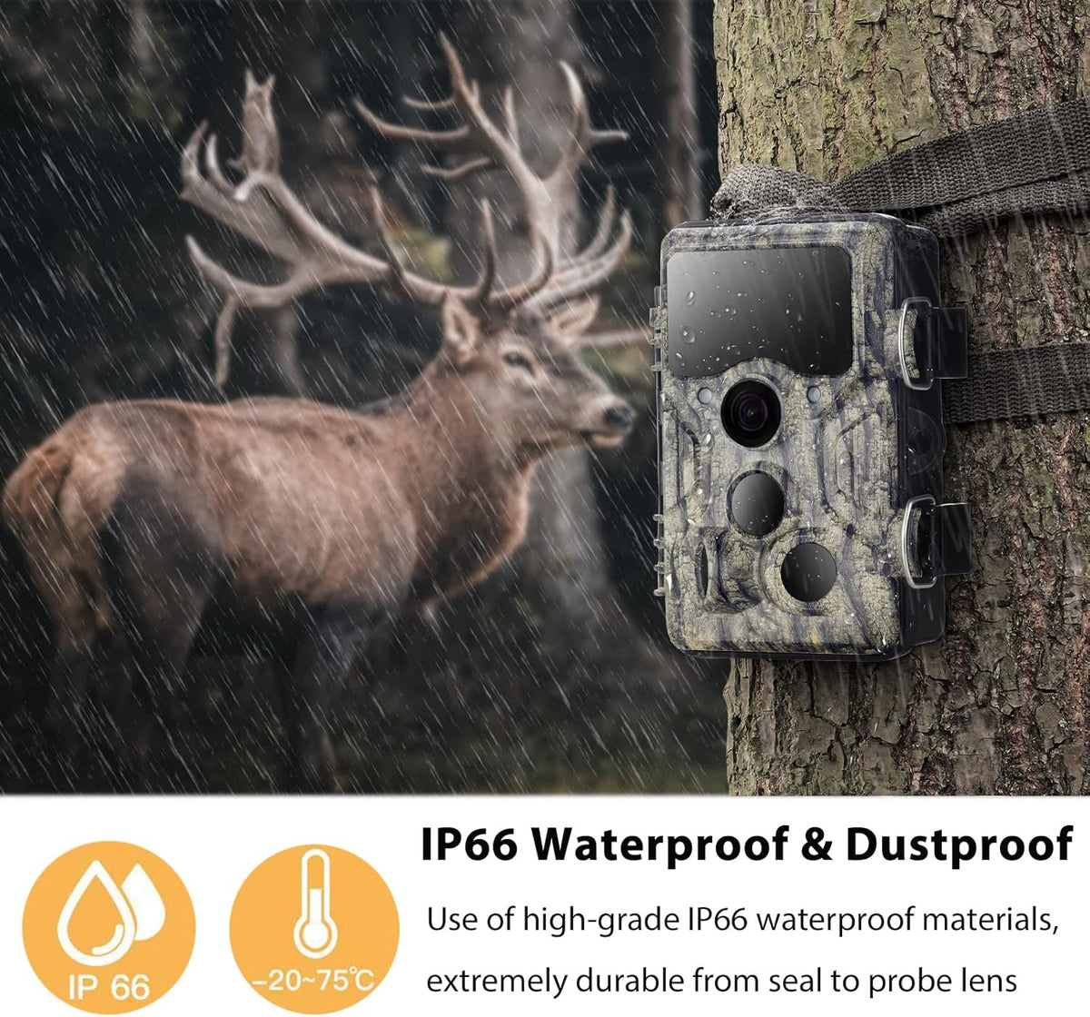 1296P 20MP WiFi Trail Camera with 940nm Night Vision A3681