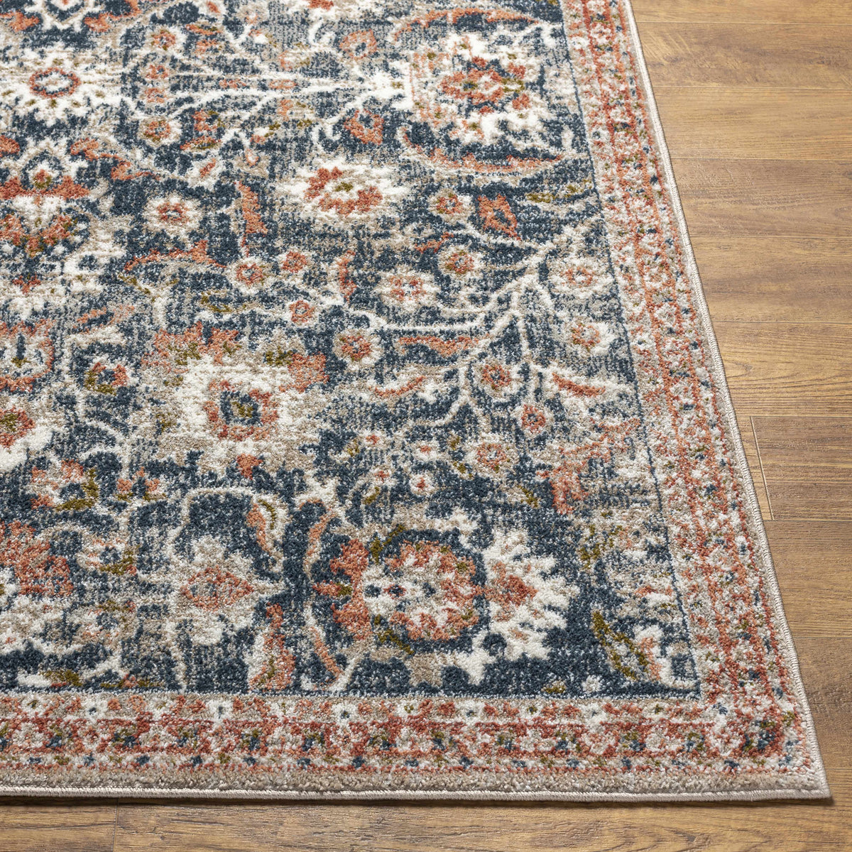 White Multi Gray Area Rug R9979