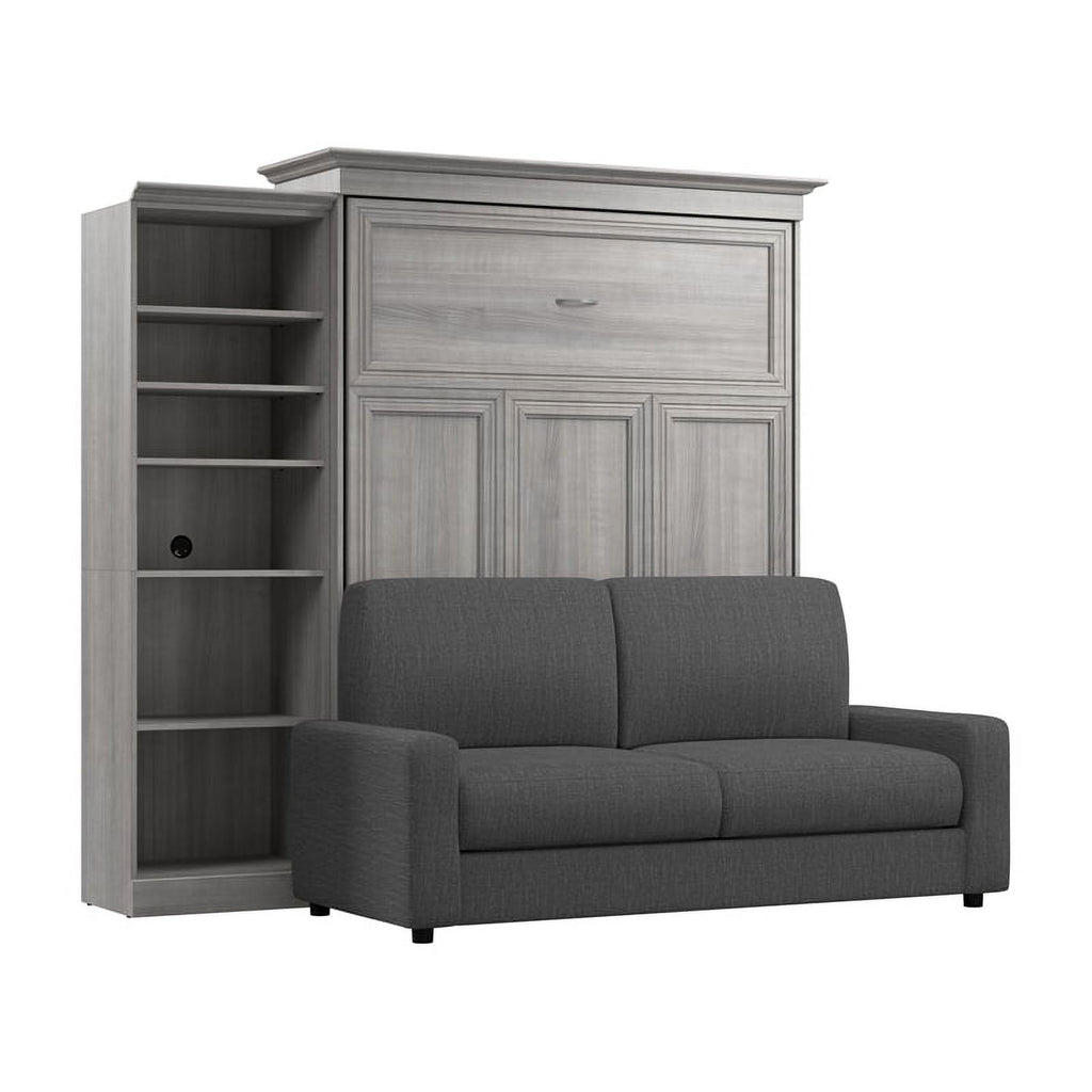 Gray Queen Murphy Bed with Sofa V84321