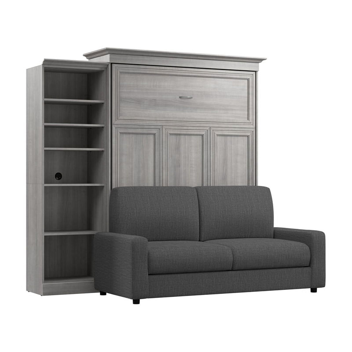 Gray Queen Murphy Bed with Sofa V84321