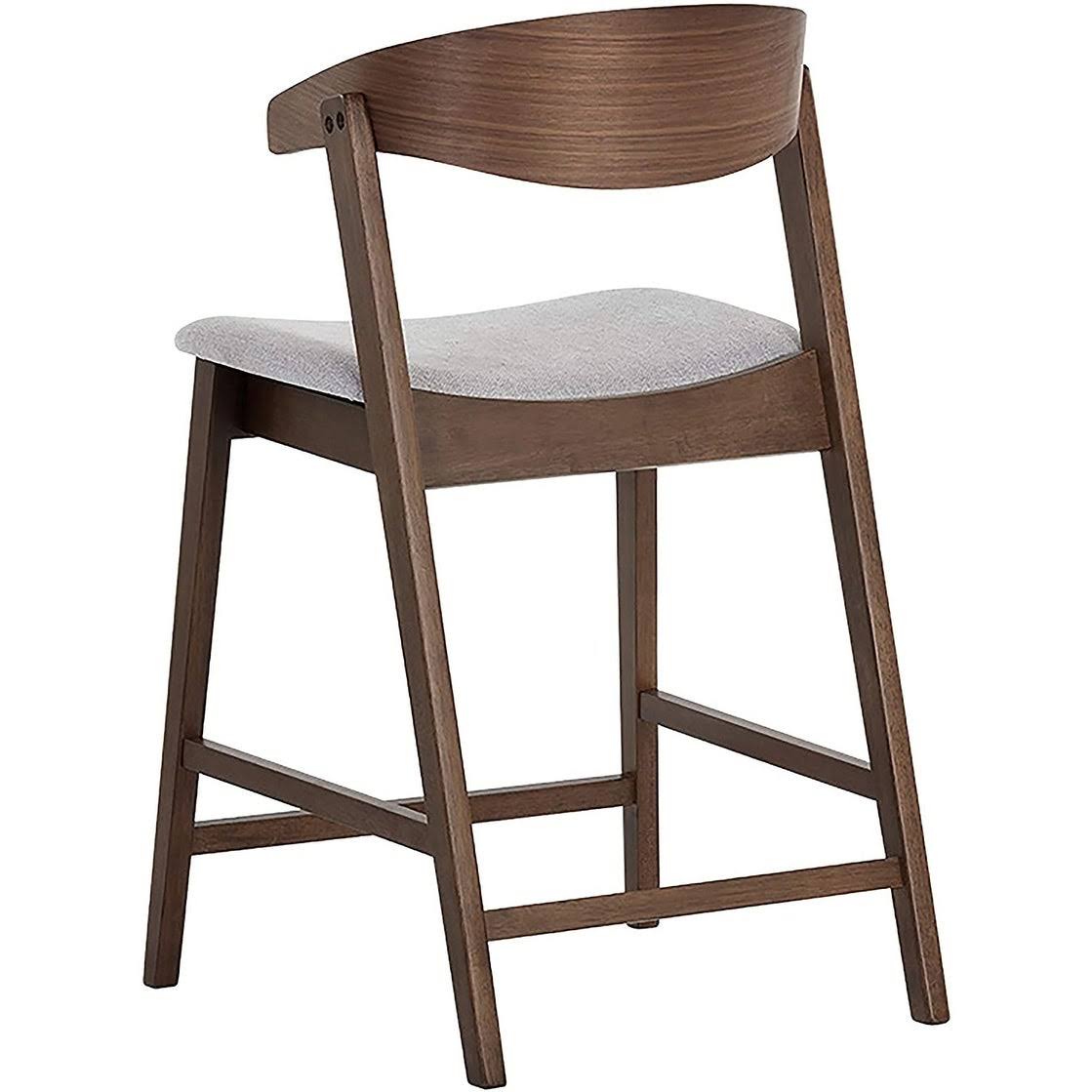 Wood Counter Table Set with 2 Counter Stools in Light Gray U1332