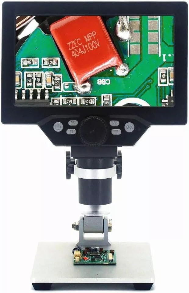 12MP 7 Inch LCD Digital Microscope with Aluminum Alloy Stand I839