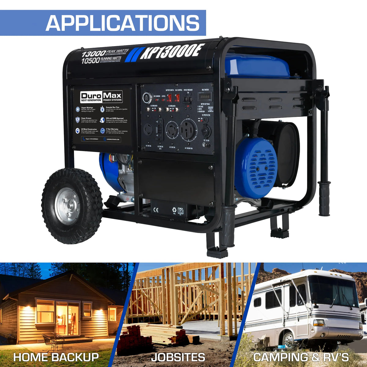 13,000 Watt Portable Gas Powered Generator I938938