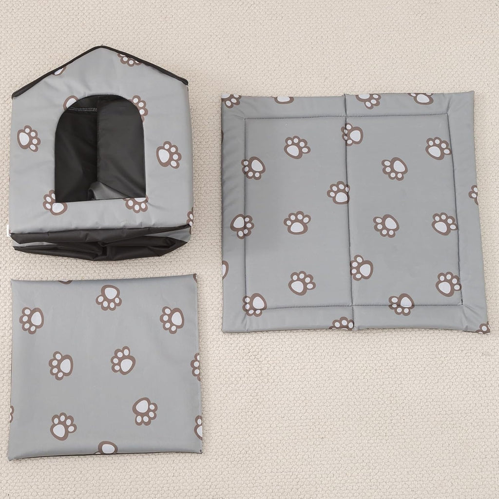 Grey Large Weatherproof Insulated Cat House I4768