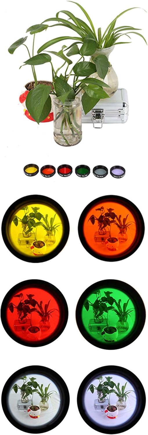 1.25 Inches 6 Color Telescope Moon Filter Set with Metal Case Z90176