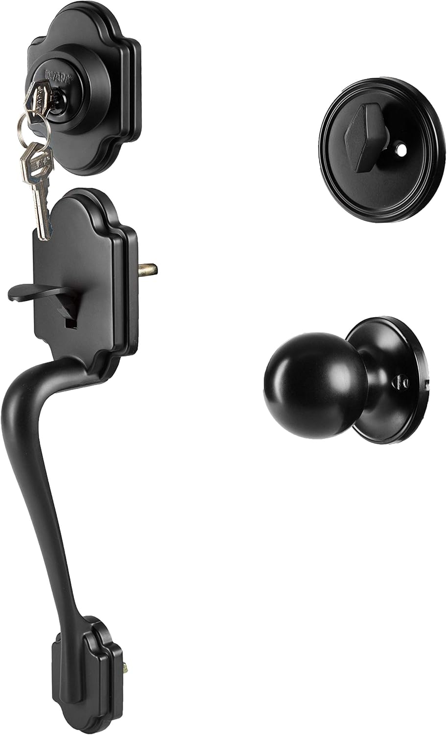 Front Entry Door Handleset with Deadbolt, Oil Rubbed Bronze, Pack of 2 K164