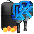 Pickleball Paddles Graphite Fiber Set with 4 Balls and Backpack W262