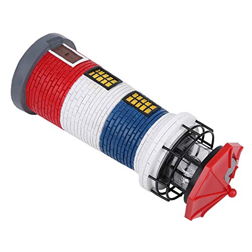 LED Solar Lighthouse Statue Rotating Lawn Decorations I23558
