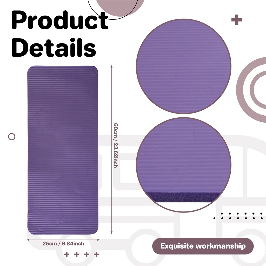 15MM Thick Yoga Mat Knee Elbow Pad Mats for Exercise Pilates O56797