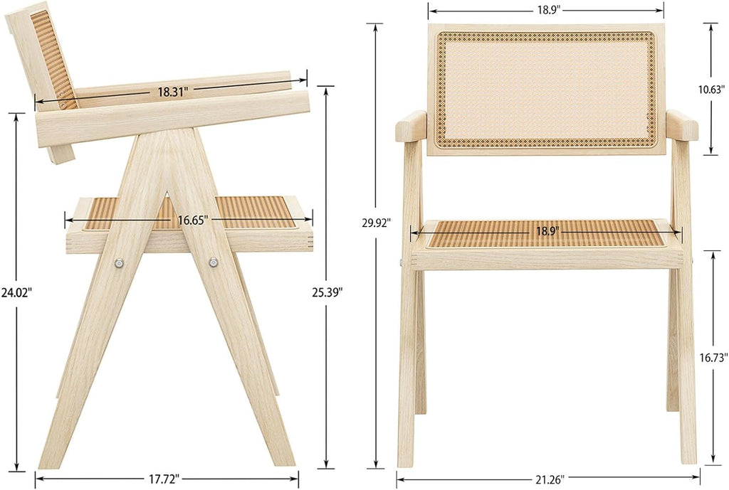 Rattan Dining Chair with Armrests B60322