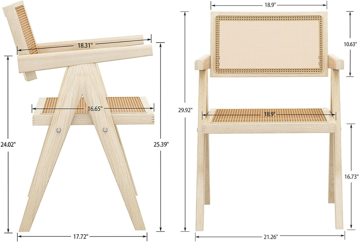 Rattan Dining Chair with Armrests B60322