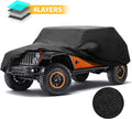 Black 4 Layer Waterproof Car Cover for Jeep Wrangler 4 Door D670592