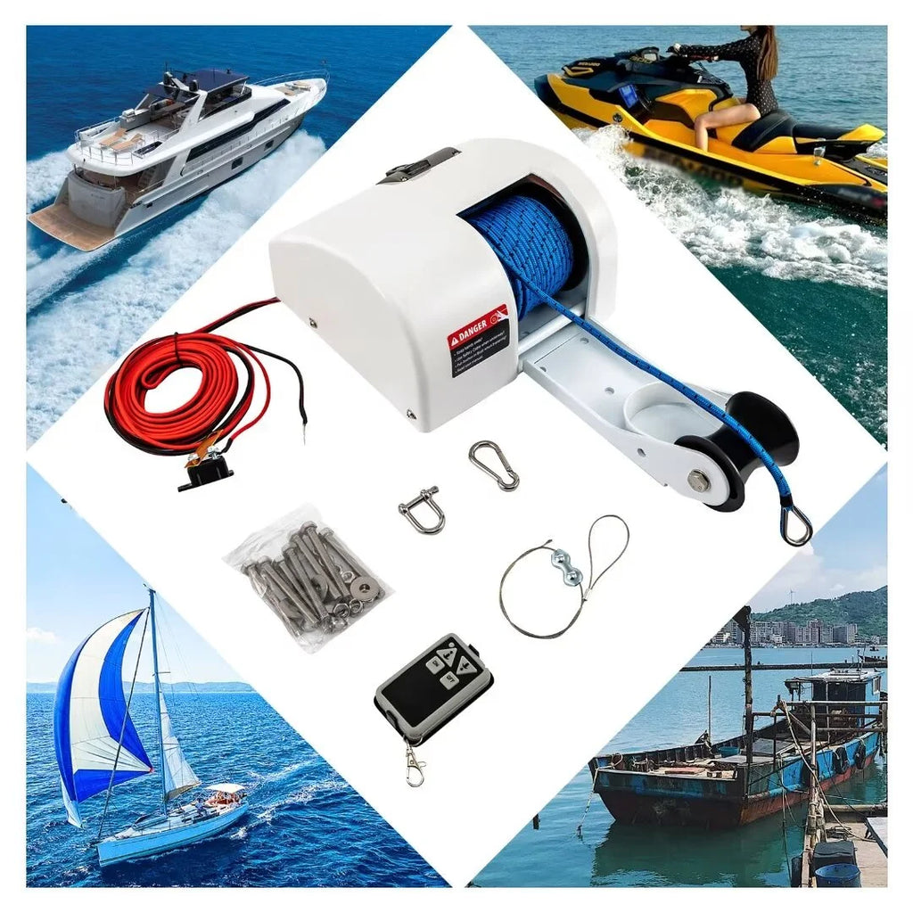 12V Saltwater Marine Windlass Winch with Wireless Remote Control D995