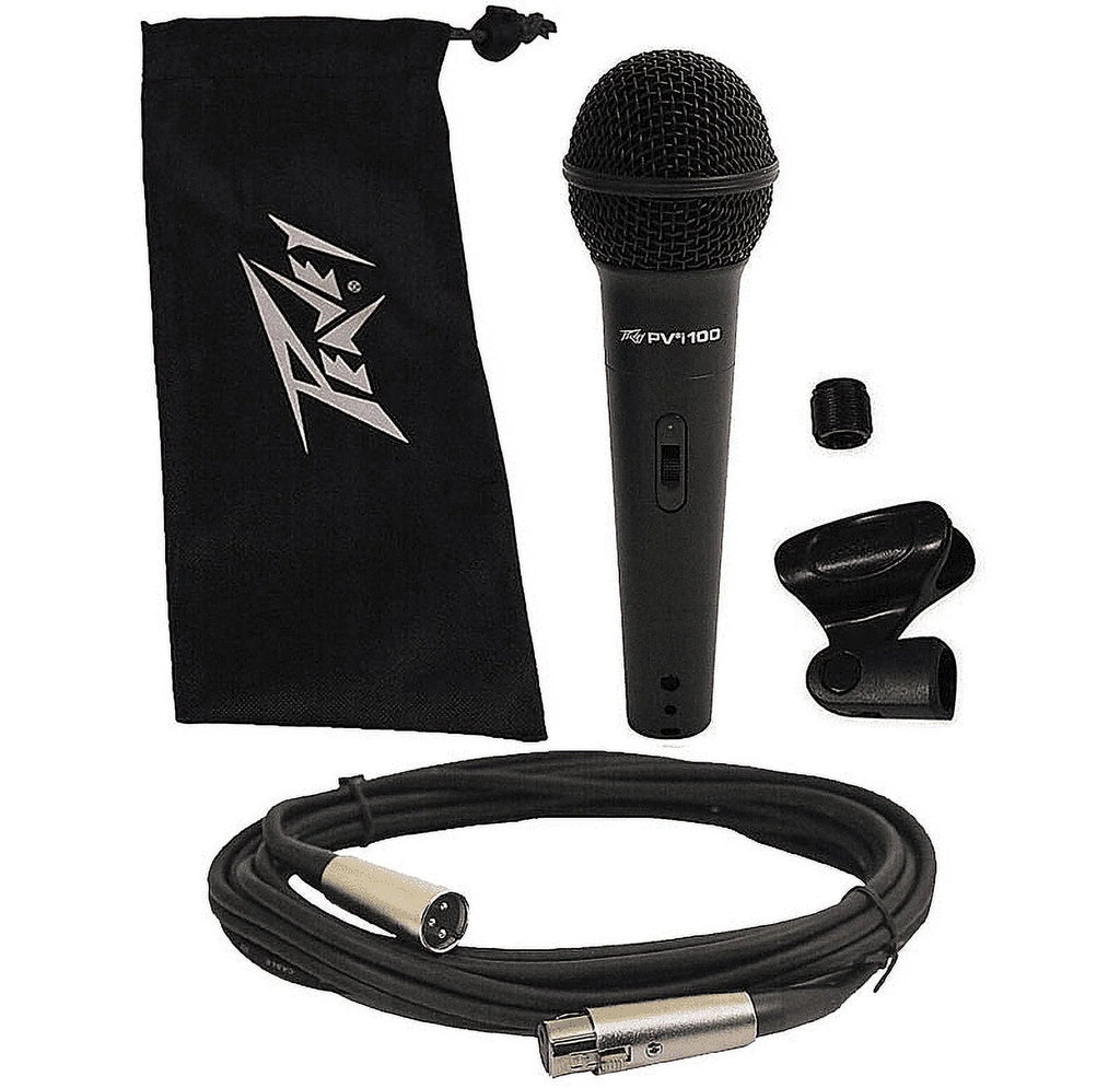 Pro DJ Bluetooth 15" 1200W PA Speaker Stand & Peavey Mics W8839