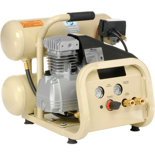 Portable Electric Air Compressor, 4 Gallon, Twin Stack B739