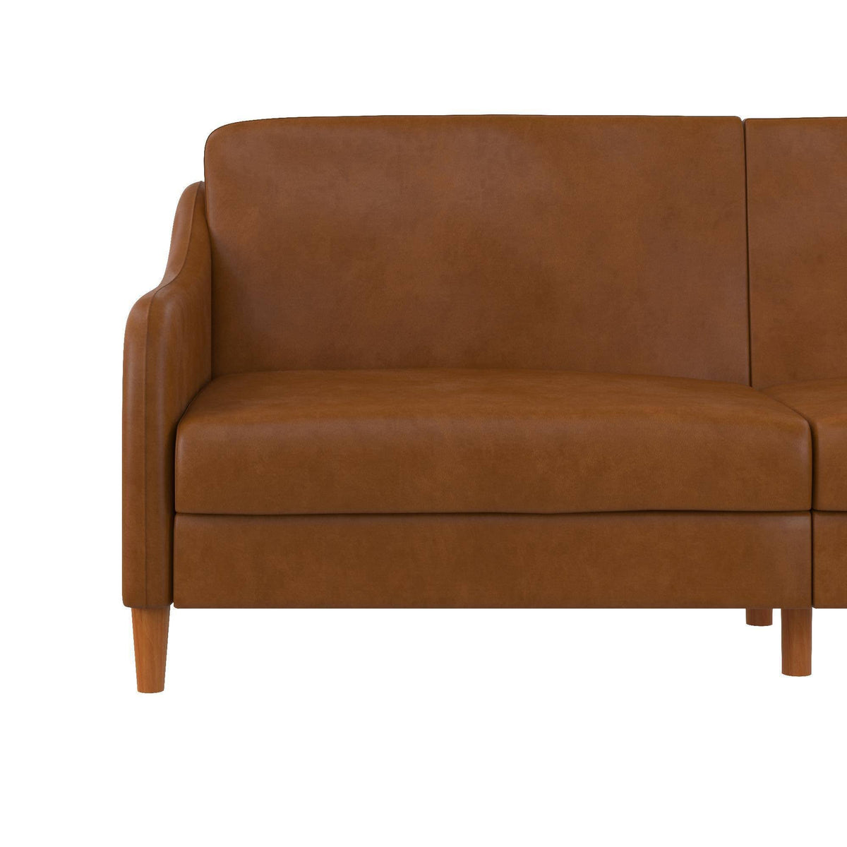 Camel Faux Leather Futon Z8401