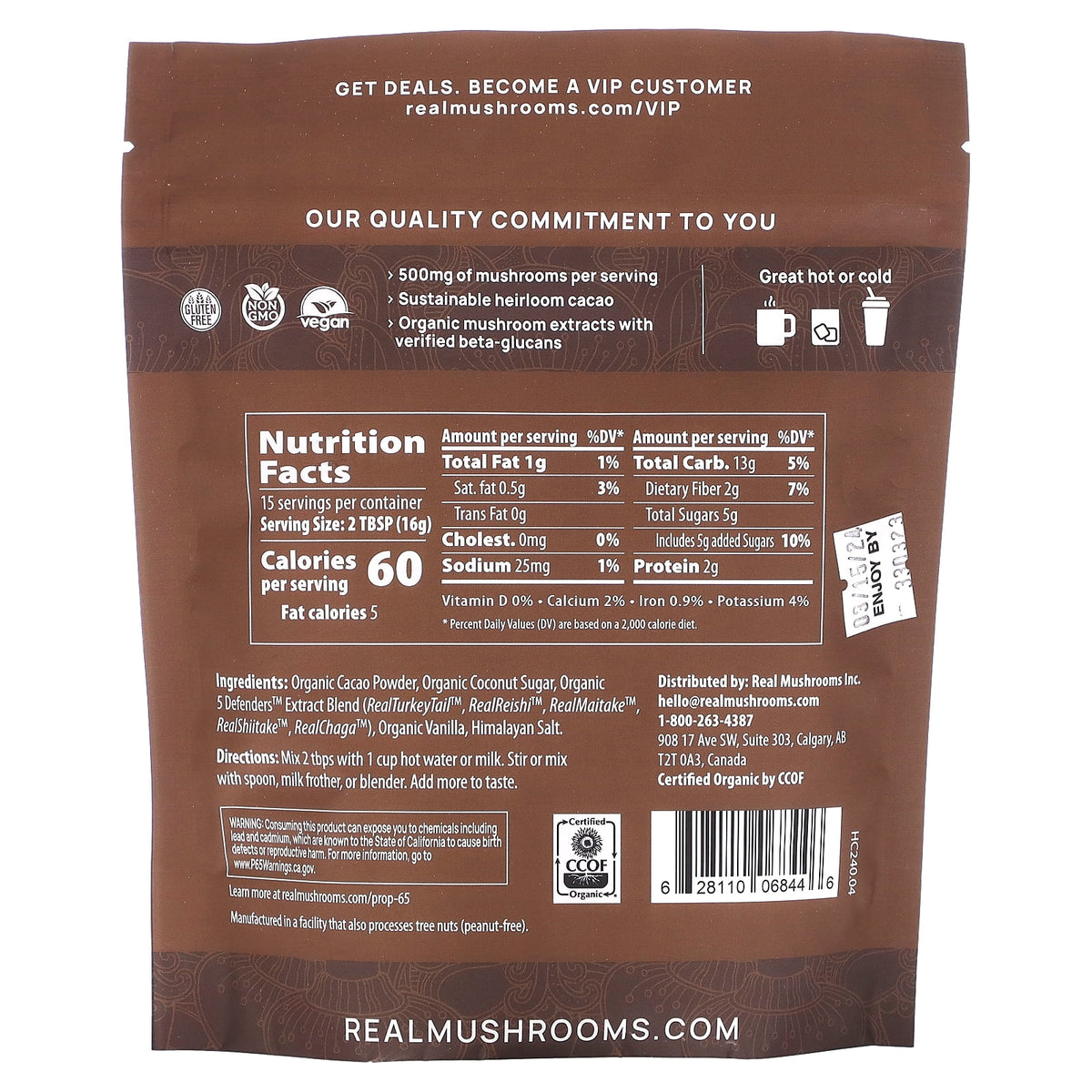 Mushroom Hot Chocolate, 240 g L32295