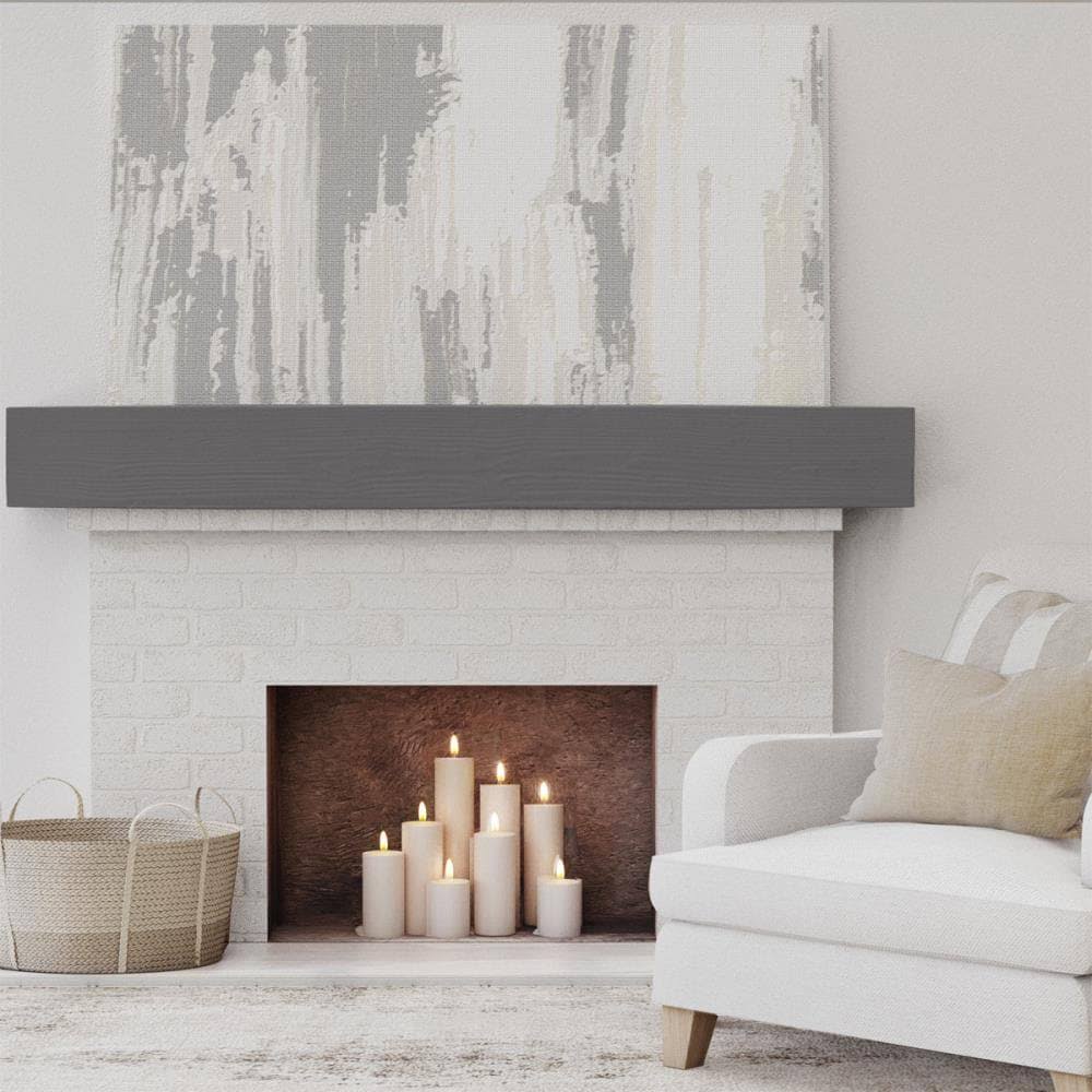 Sandblasted Faux Wood Fireplace Mantel, Aged Cedar R62063