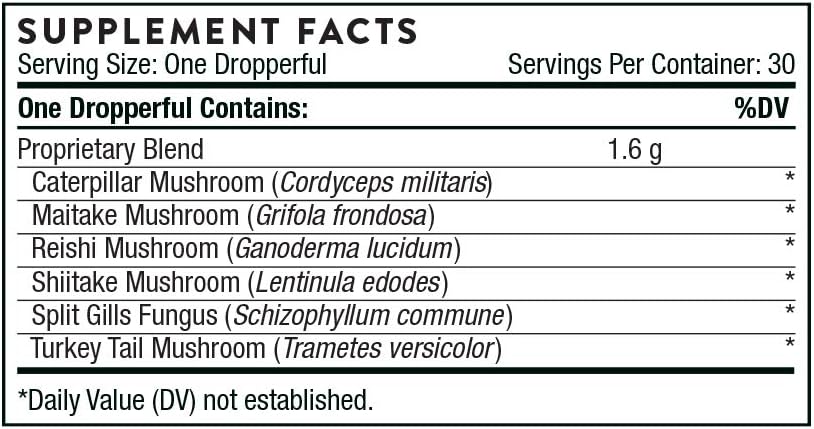 2 Fl Oz Mushroom Extract Supplement with Vitamins C & D B546696