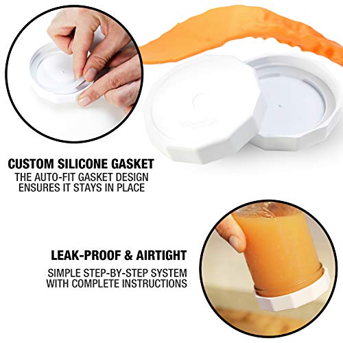 White Plastic Mason Jar Lids Q5520