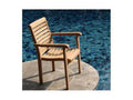 4 Teak Wood Stacking Dining Chair O7422