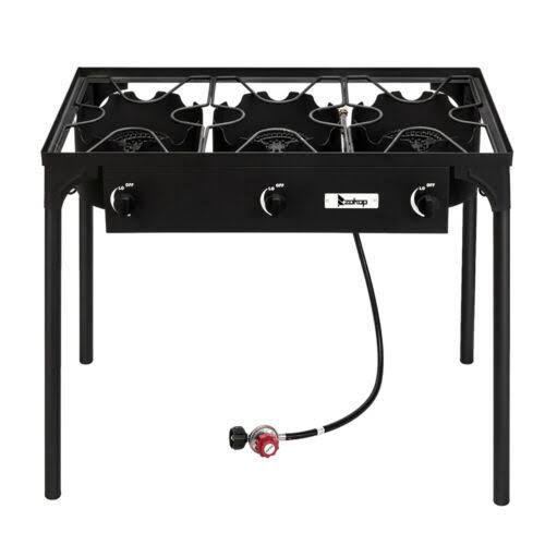 225000 BTU Propane Stove 3 Burner Outdoor Portable BBQ Grill V714374
