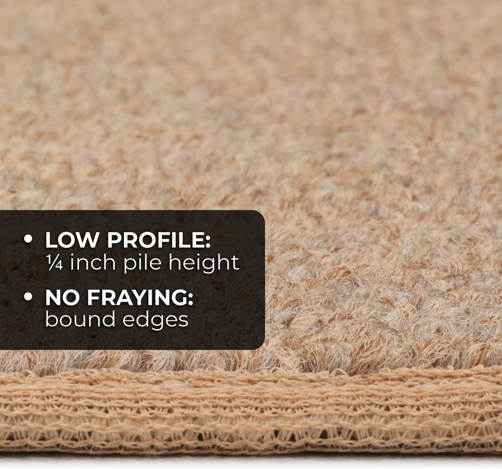 Skid-Resistant Carpet Runner Pebble Beige 24 Feet X 27 Inches J1468