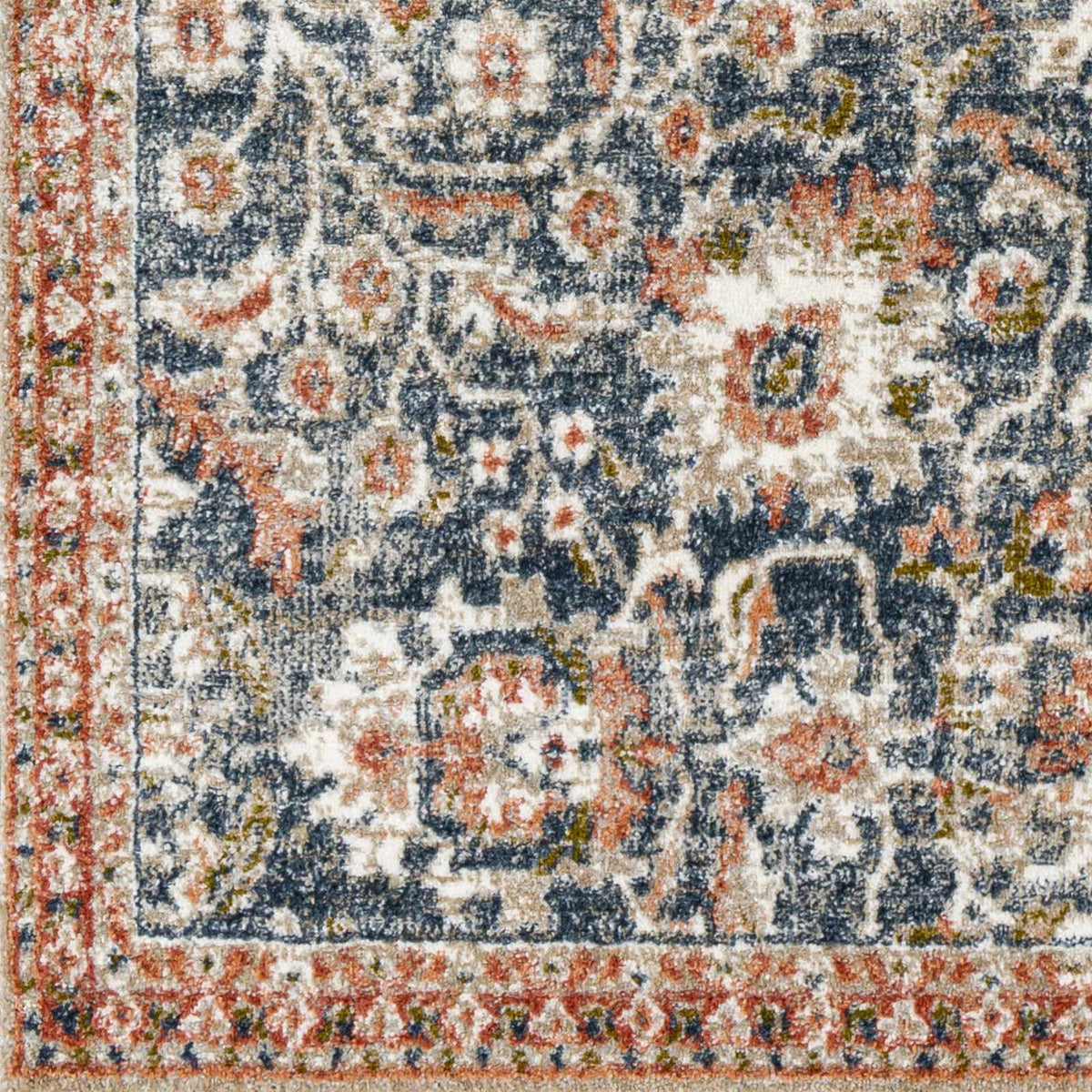 White Multi Gray Area Rug R9979