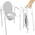 Folding Bedside Commode Toilet Chair with Padded Arms M12721