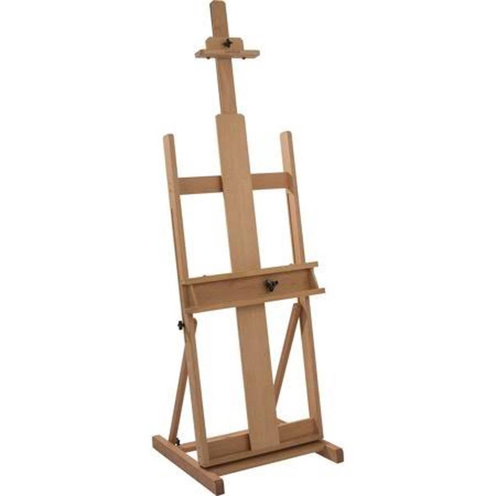 Wooden Studio Art Easel, Fully Adjustable Floor Easel, Beechwood, Elm V48079