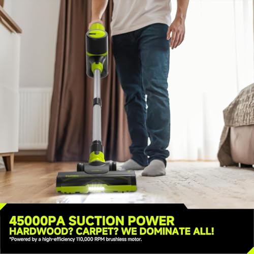 Cordless Vacuum Cleaner, 45Kpa 55 Mins Lightweight Anti-Tangle J547350