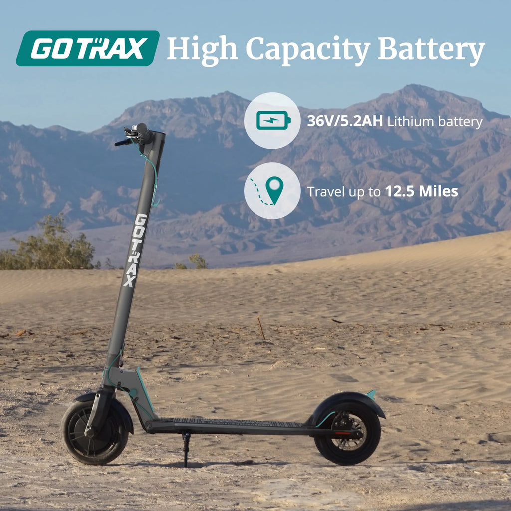 Charcoal Gray 8.5 Pneumatic Tire 250W Foldable Electric Scooter Q950