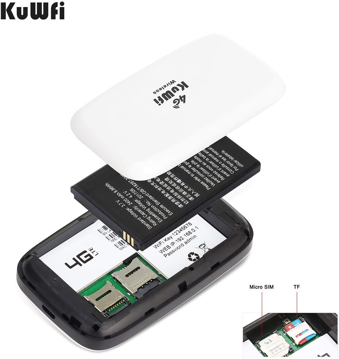 4G LTE Mobile WiFi Hotspot Unlocked Wireless Router with SIM Card Slot, Pack of 2 W27542