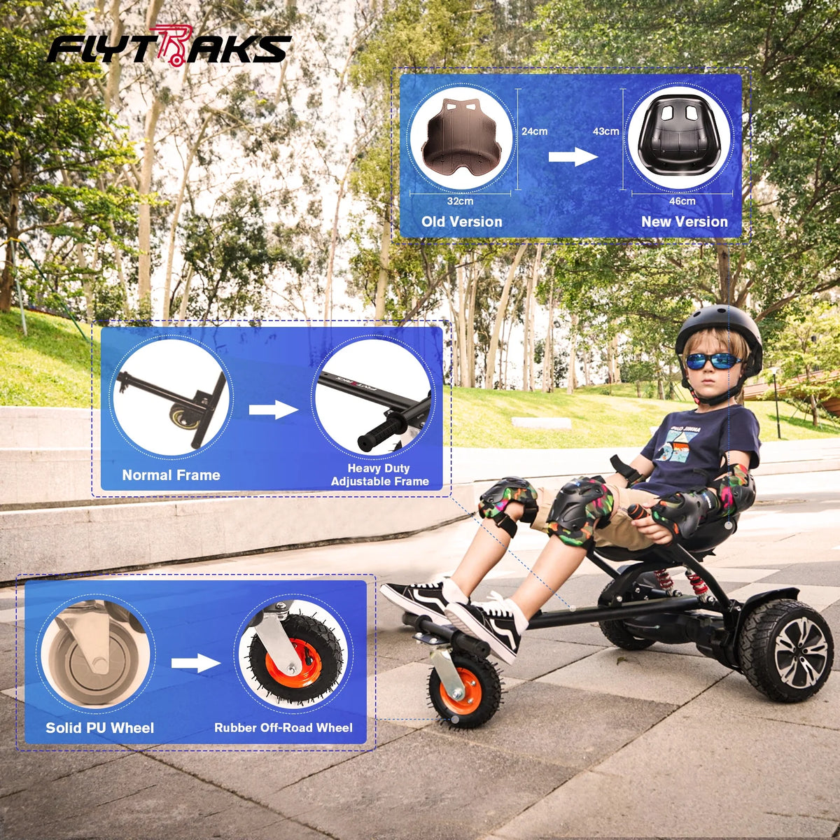 Hoverboard with Seat Attachment, Balancing Scooter N668018