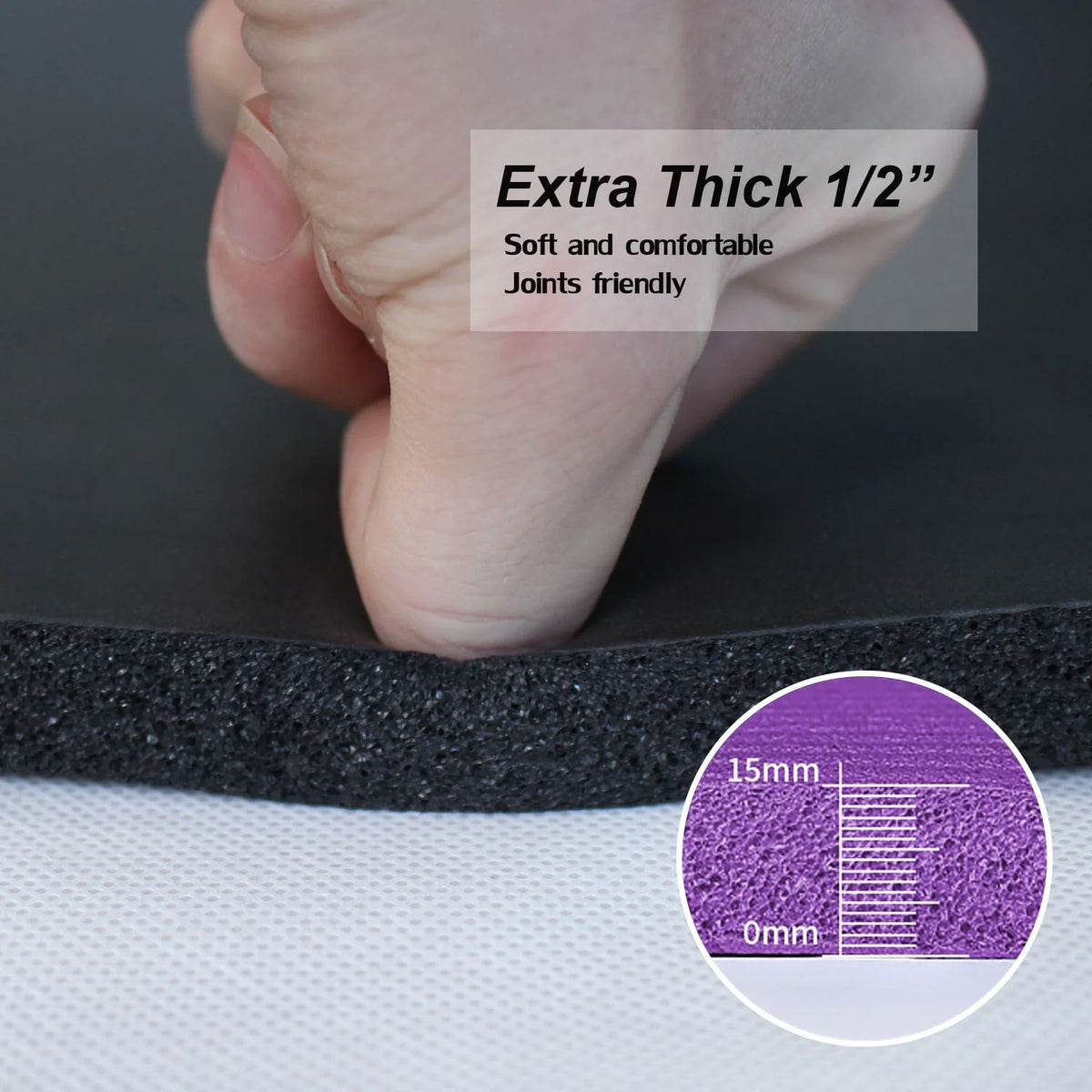 Extra Large 1/2 Thick Black Yoga Mat R27718