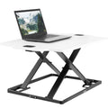 White Height Adjustable Standing Desk Monitor Riser G1559