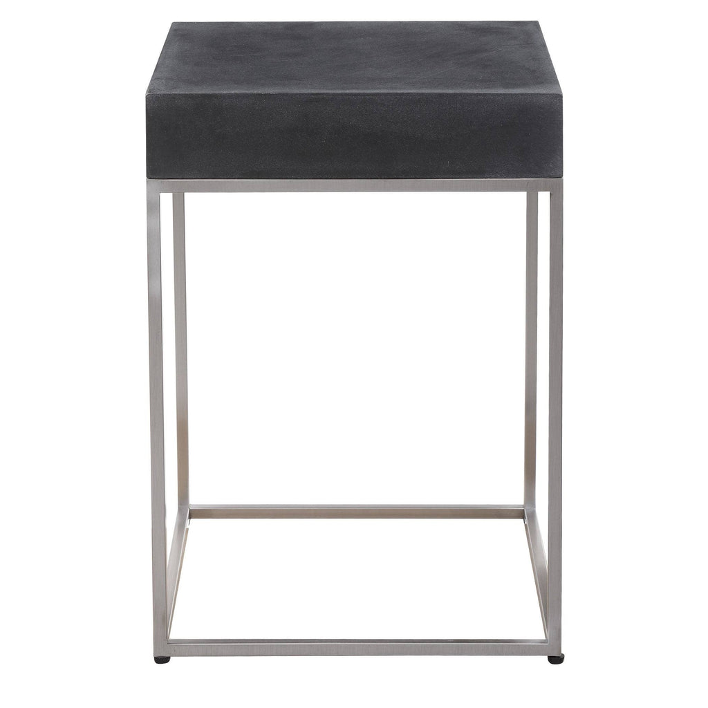 Black Concrete Accent Table J33694