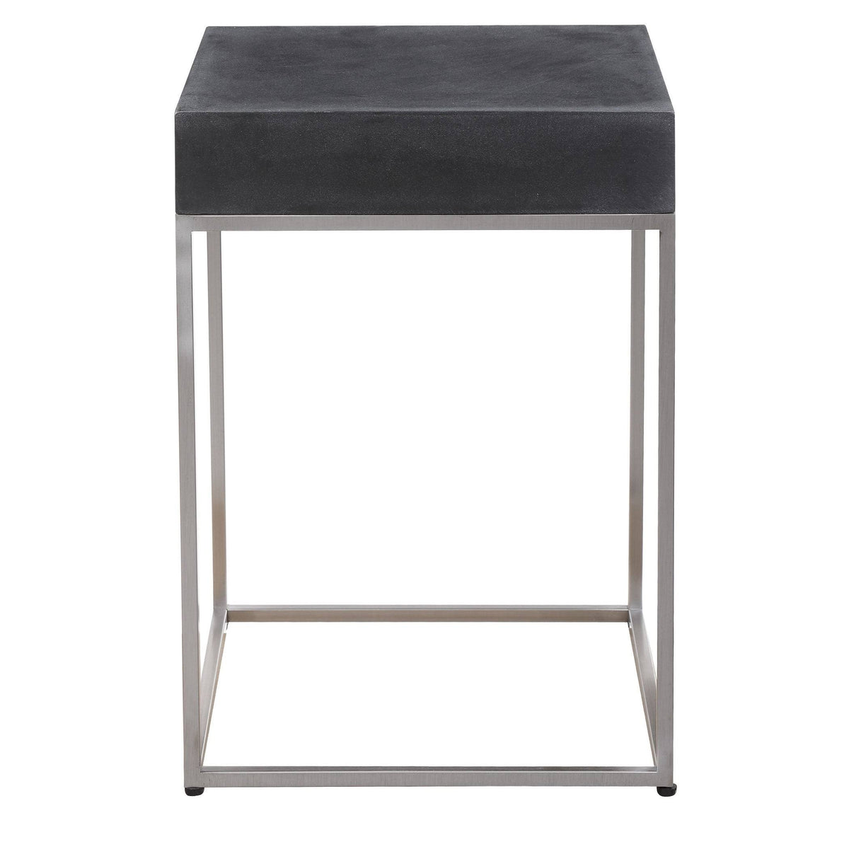 Black Concrete Accent Table J33694