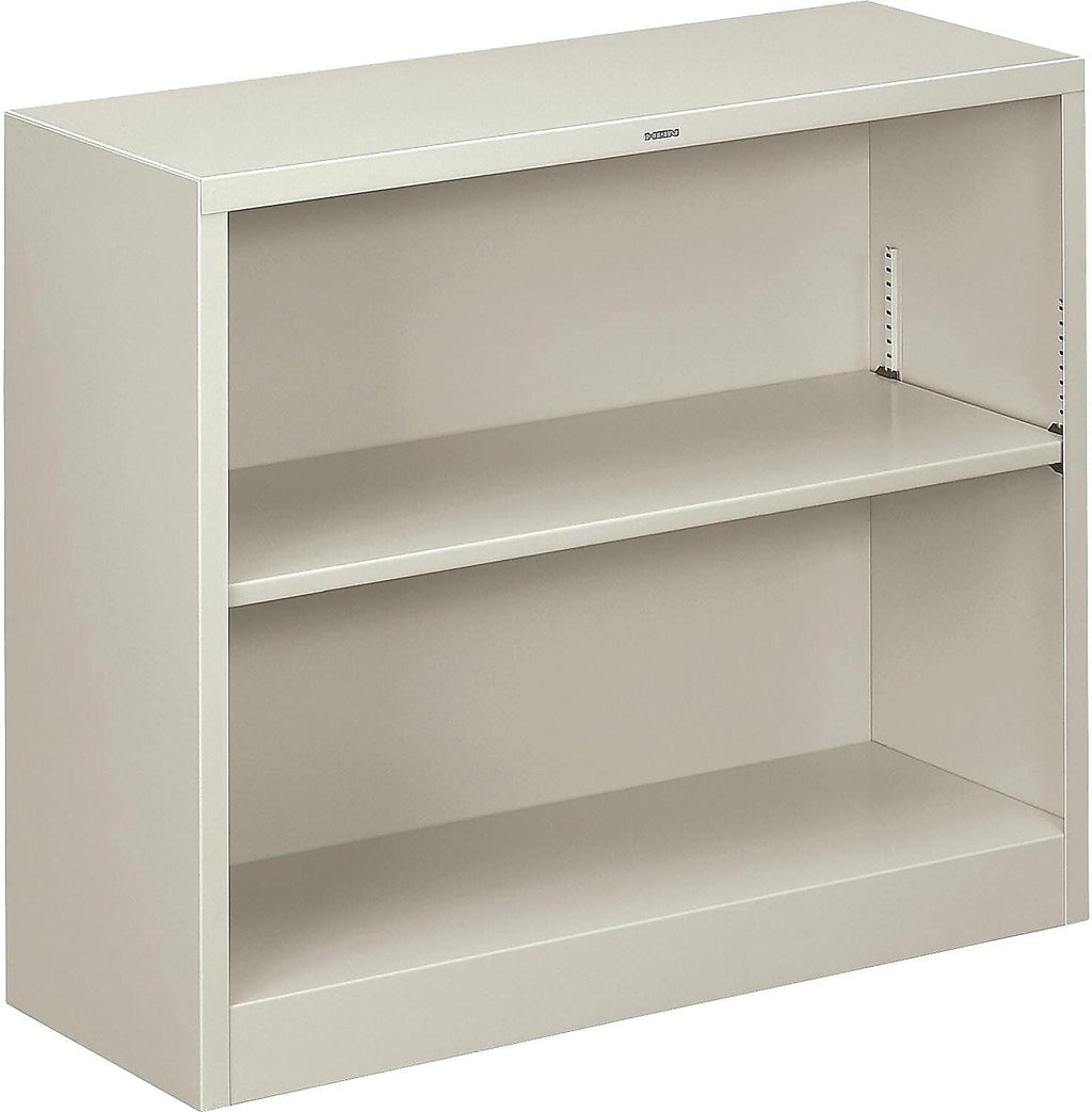 Metal Bookcase, Two-Shelf, Light Gray S58659